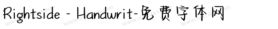 Rightside - Handwrit字体转换
